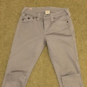 Size 27 Gray Skinny True Religion Jeans